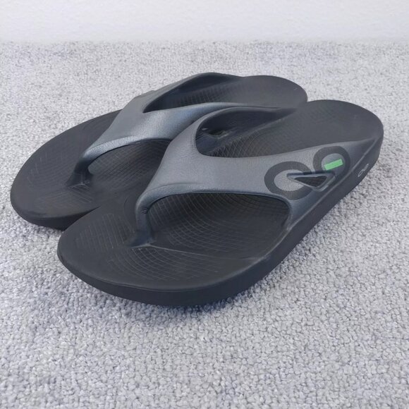 OOFOS Other - OOFOS Sandals Mens 12 Ooriginal Sport Recovery Slide Thong Grey Black Comfort